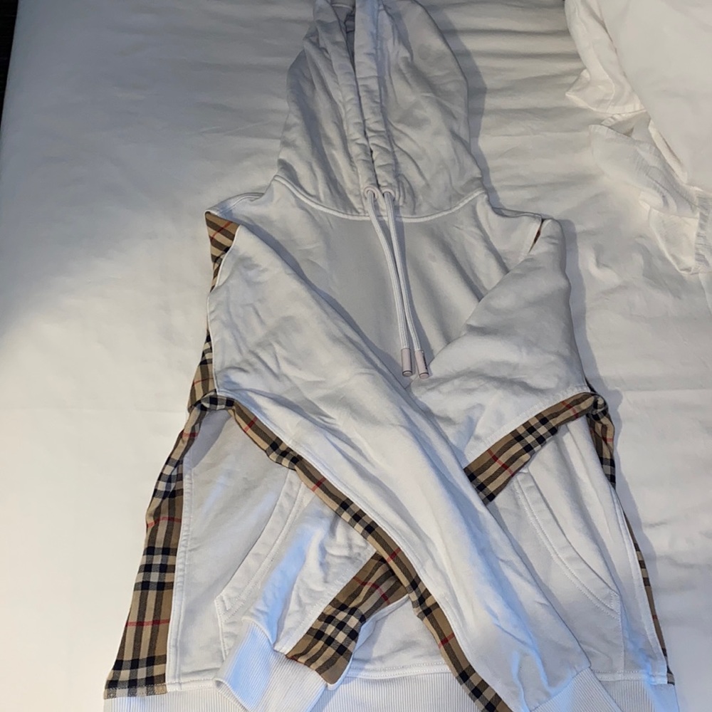 White Burberry hoodie